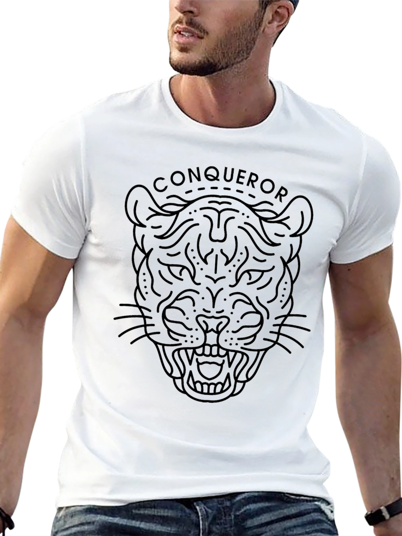 Conqueror Panther Graphic Black T-Shirt