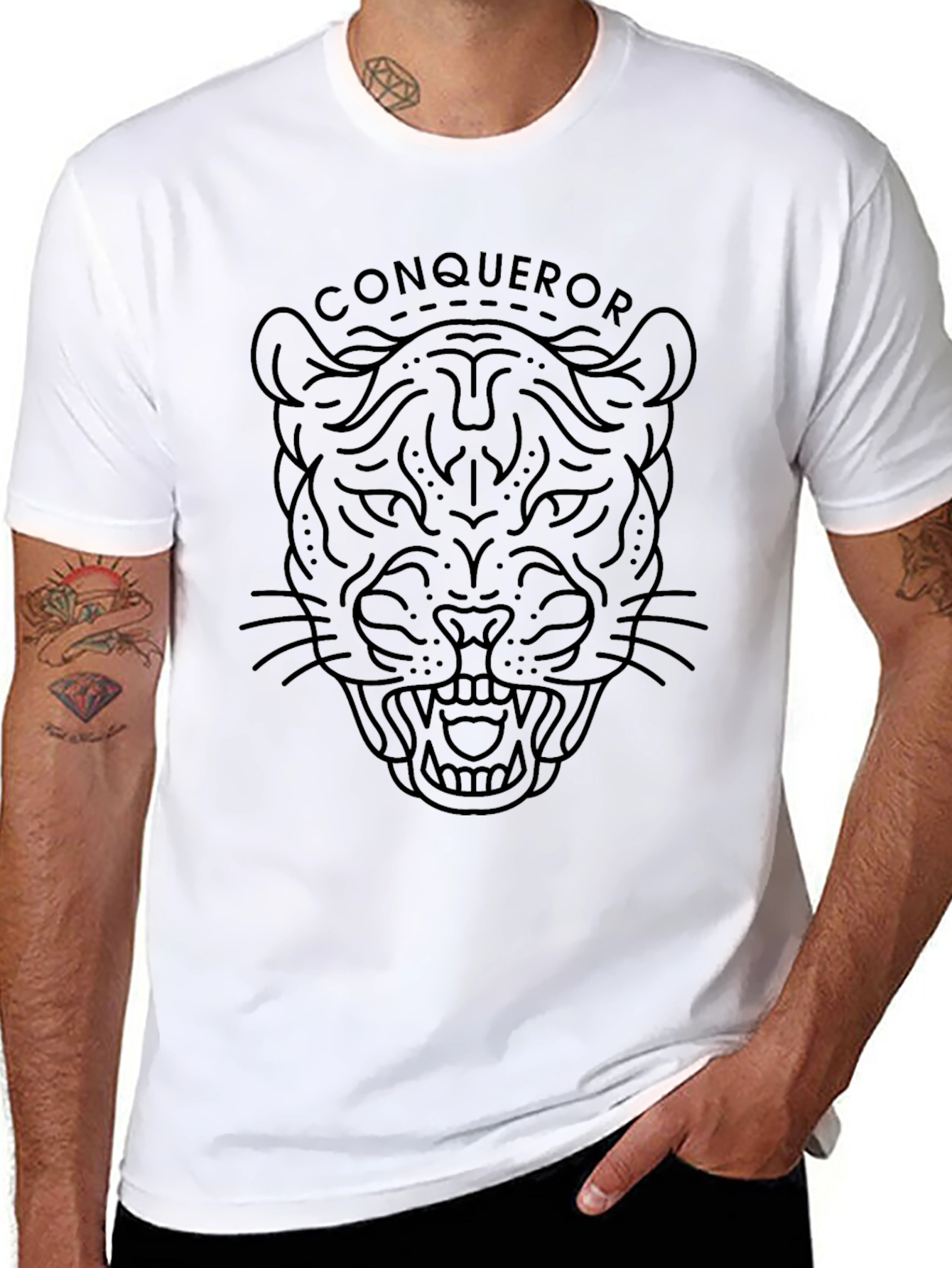 Conqueror Panther Graphic Black T-Shirt