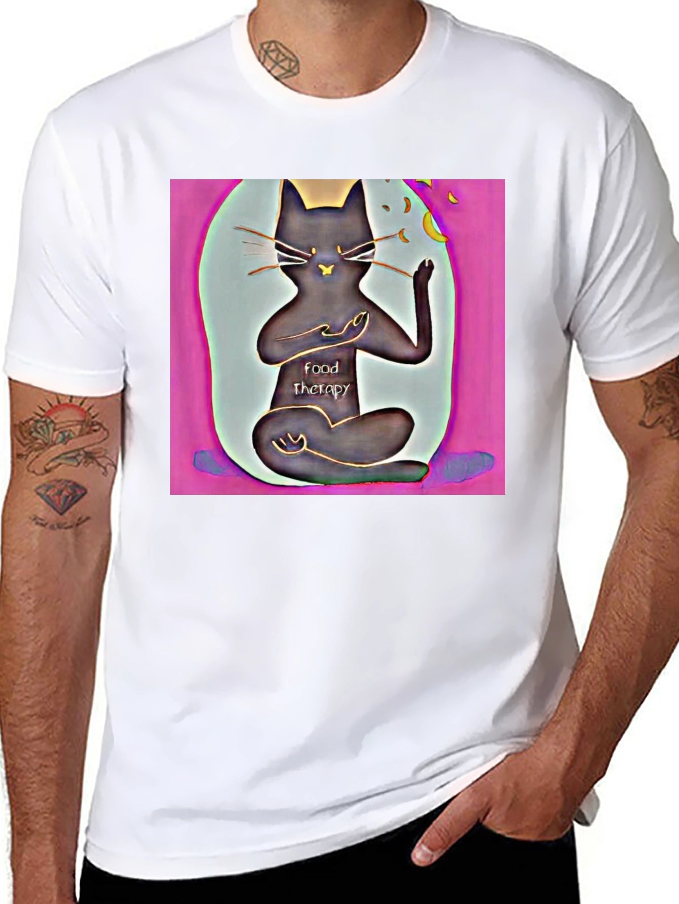 Zen Cat Food Therapy T-Shirt