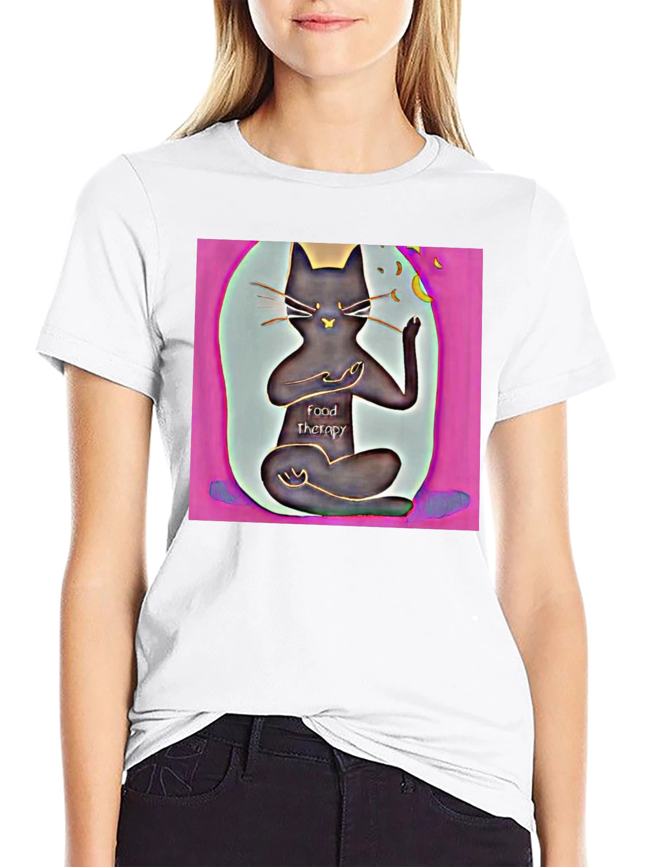 Zen Cat Food Therapy T-Shirt