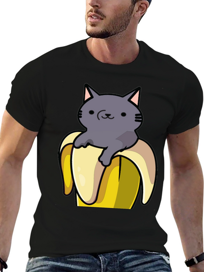 Cat in Banana T-Shirt - Funny Graphic Tee