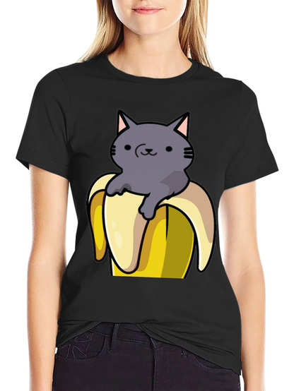 Cat in Banana T-Shirt - Funny Graphic Tee