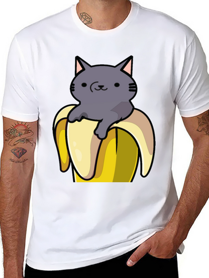 Cat in Banana T-Shirt - Funny Graphic Tee