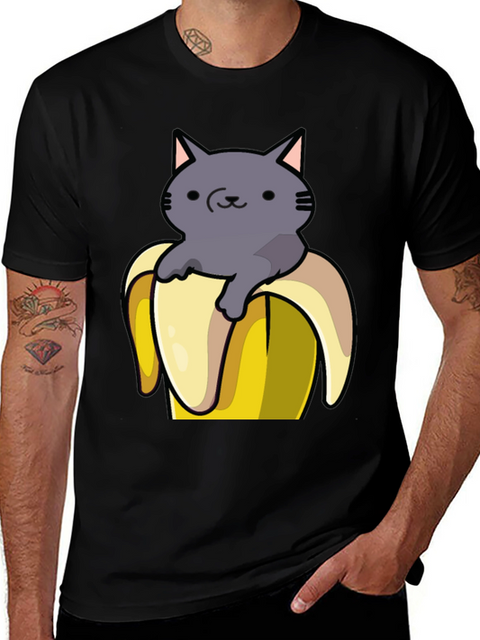 Cat in Banana T-Shirt - Funny Graphic Tee