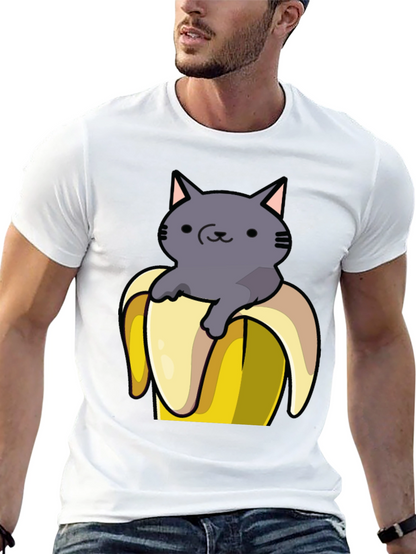 Cat in Banana T-Shirt - Funny Graphic Tee