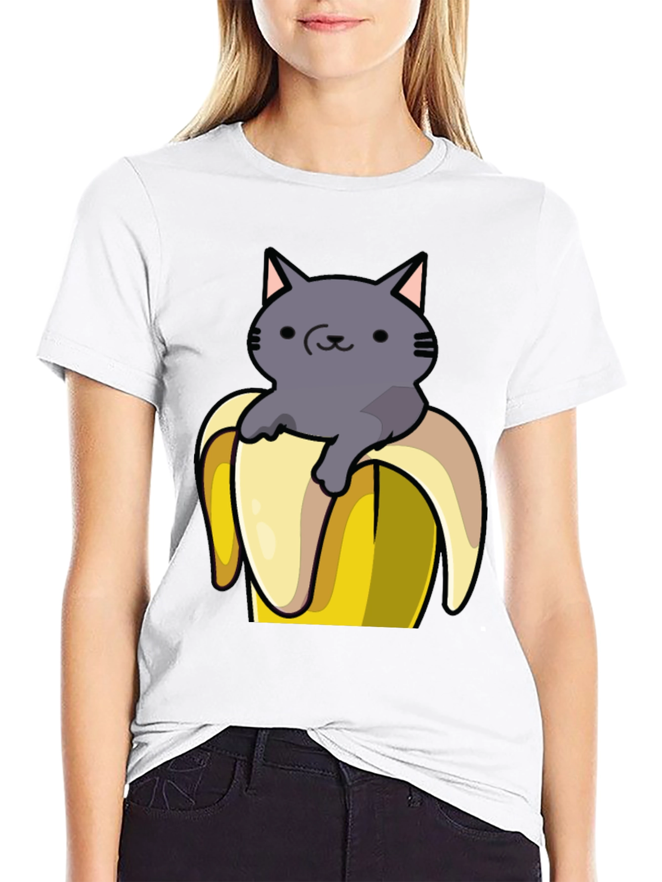 Cat in Banana T-Shirt - Funny Graphic Tee