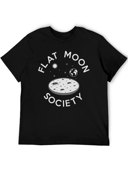 Flat Moon Society T-Shirt - Novelty Space Design