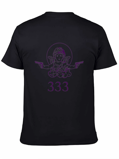 Angel with Guns Graphic Black T-Shirt - Edgy Streetwear