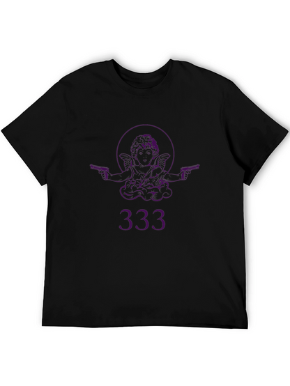 Angel with Guns Graphic Black T-Shirt - Edgy Streetwear
