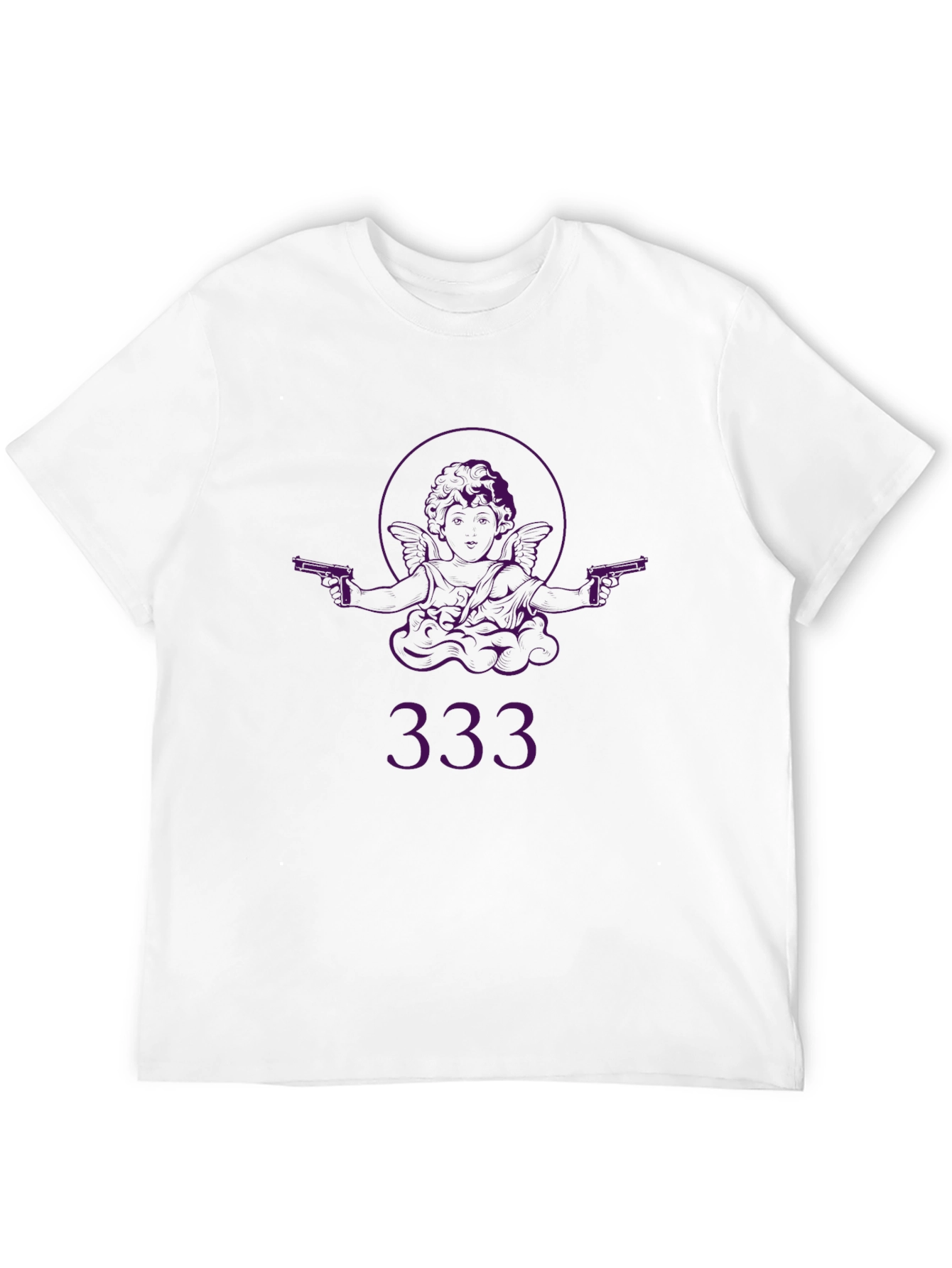 Angel with Guns Graphic Black T-Shirt - Edgy Streetwear