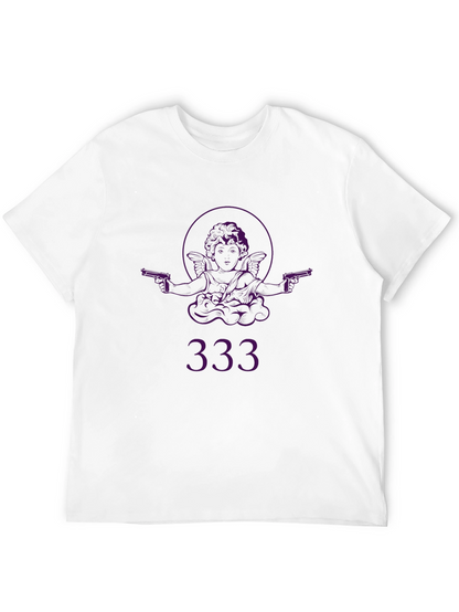 Angel with Guns Graphic Black T-Shirt - Edgy Streetwear