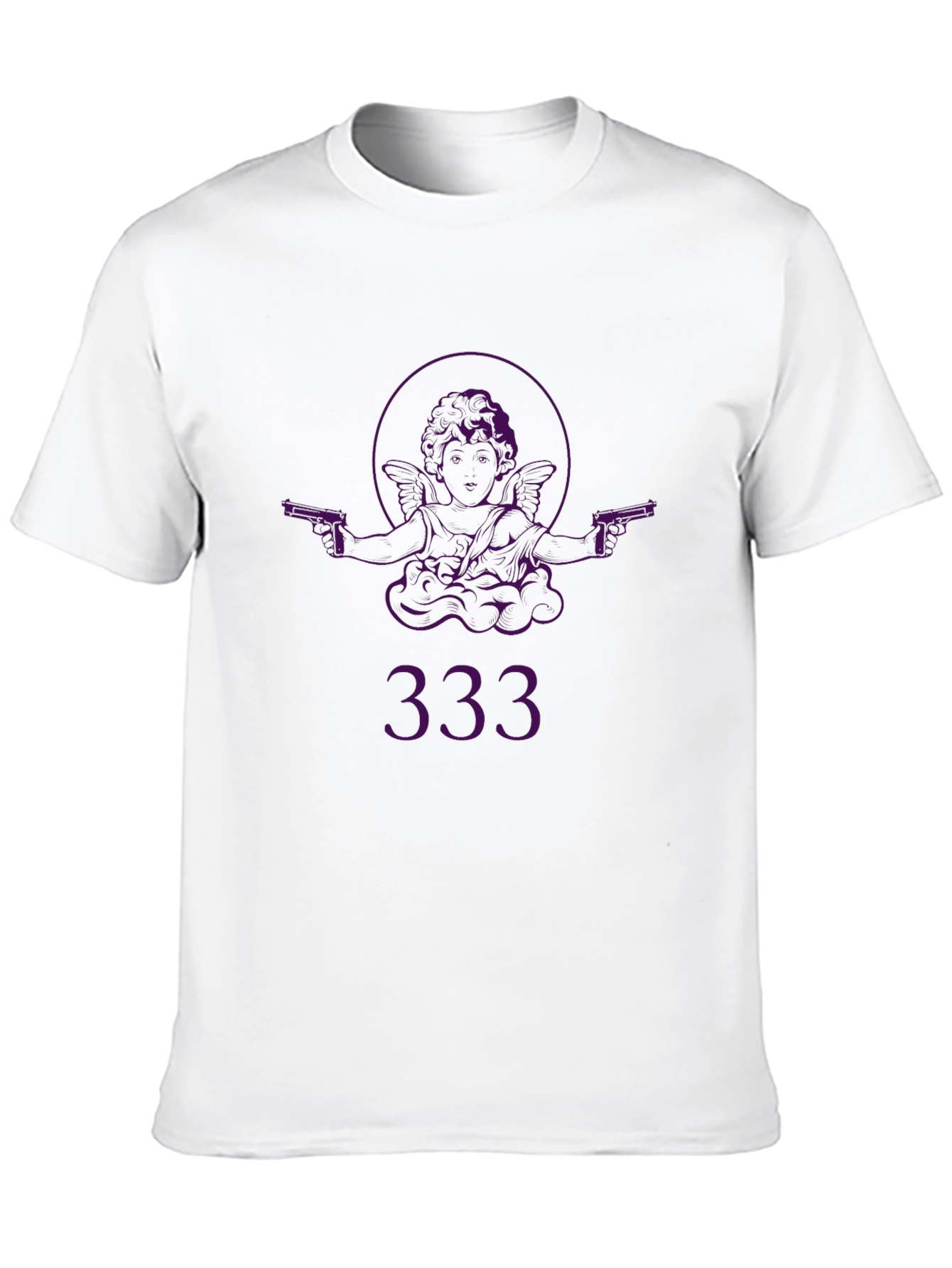 Angel with Guns Graphic Black T-Shirt - Edgy Streetwear