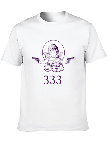 Angel with Guns Graphic Black T-Shirt - Edgy Streetwear