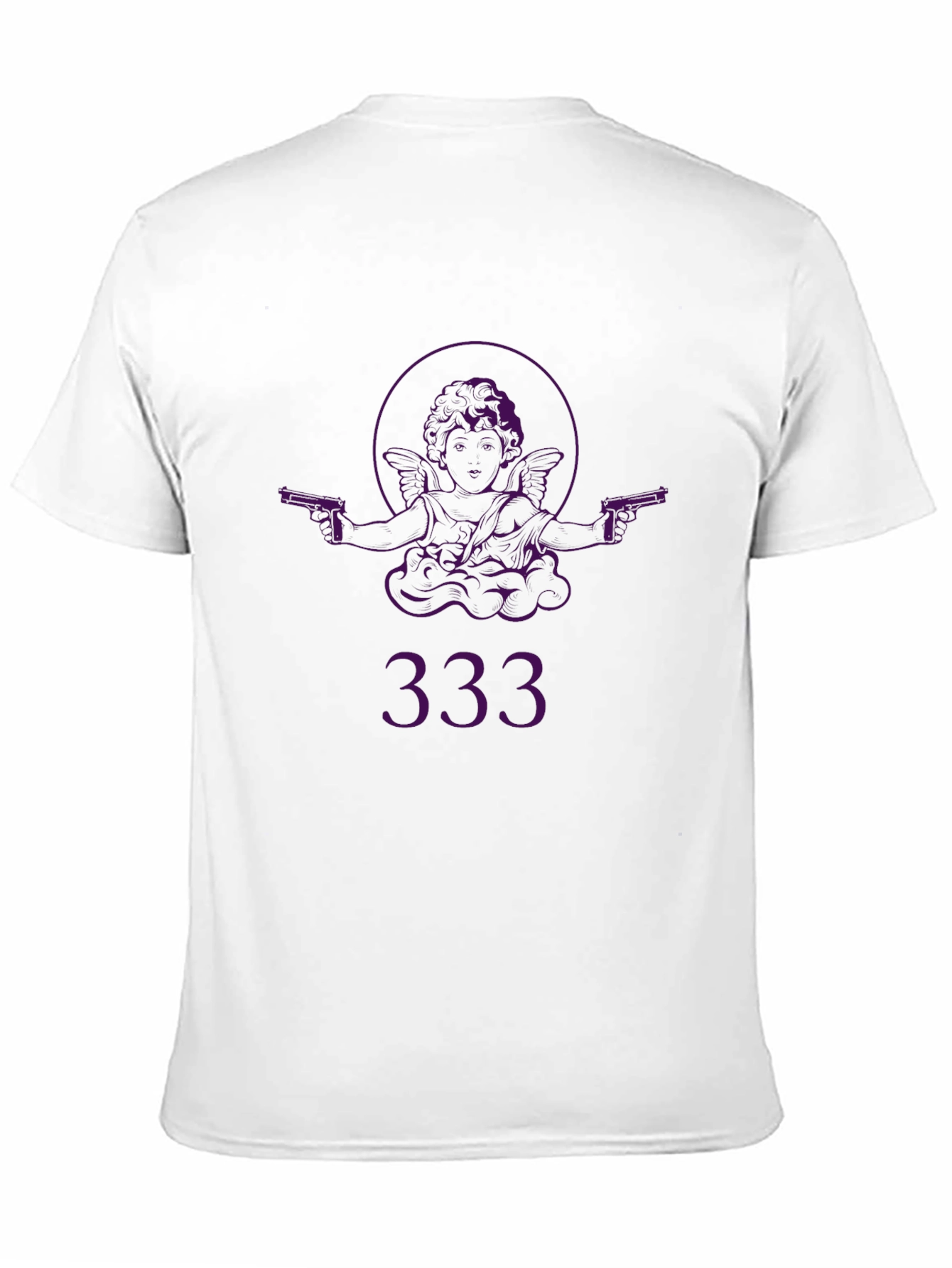 Angel with Guns Graphic Black T-Shirt - Edgy Streetwear