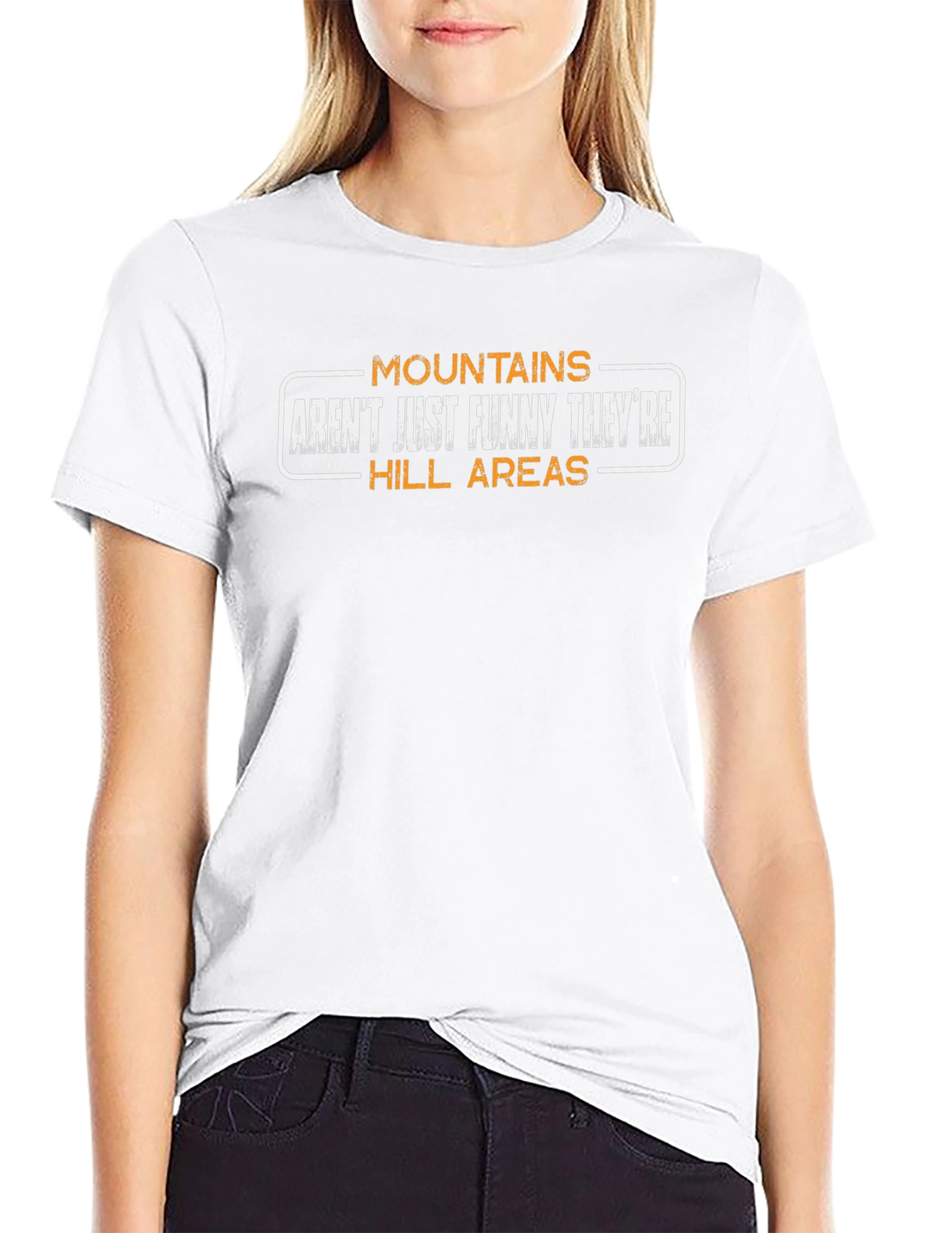 Mountains Arent Funny Mens T-Shirt