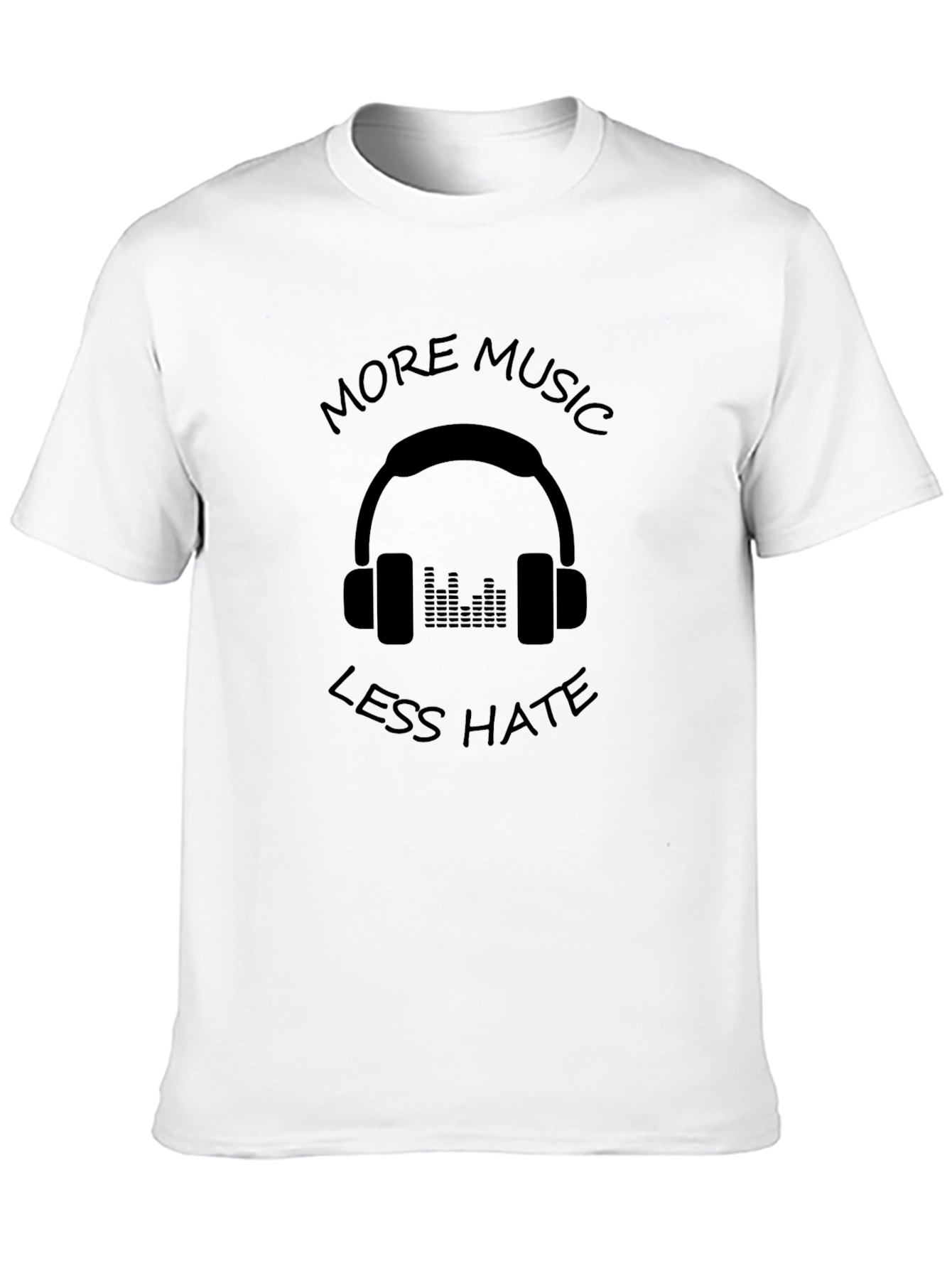 More Music Less Hate T-Shirt - Graphic Tee