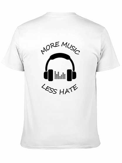 More Music Less Hate T-Shirt - Graphic Tee