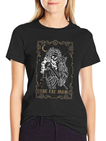 The Cat Mom Tarot Graphic T-Shirt