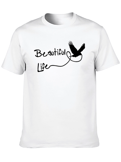 Beautiful Life Graphic Tee - Mens Black T-Shirt