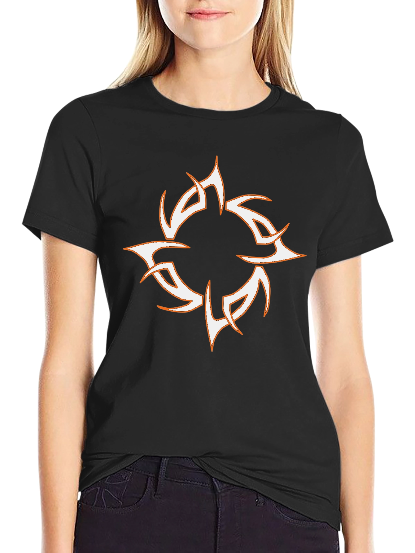 Tribal Sun Graphic Black T-Shirt