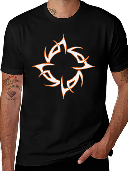 Tribal Sun Graphic Black T-Shirt