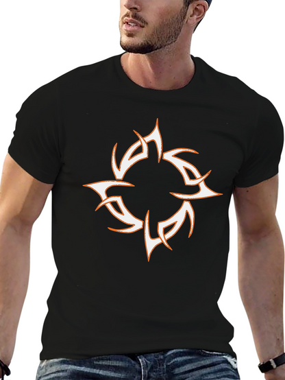 Tribal Sun Graphic Black T-Shirt