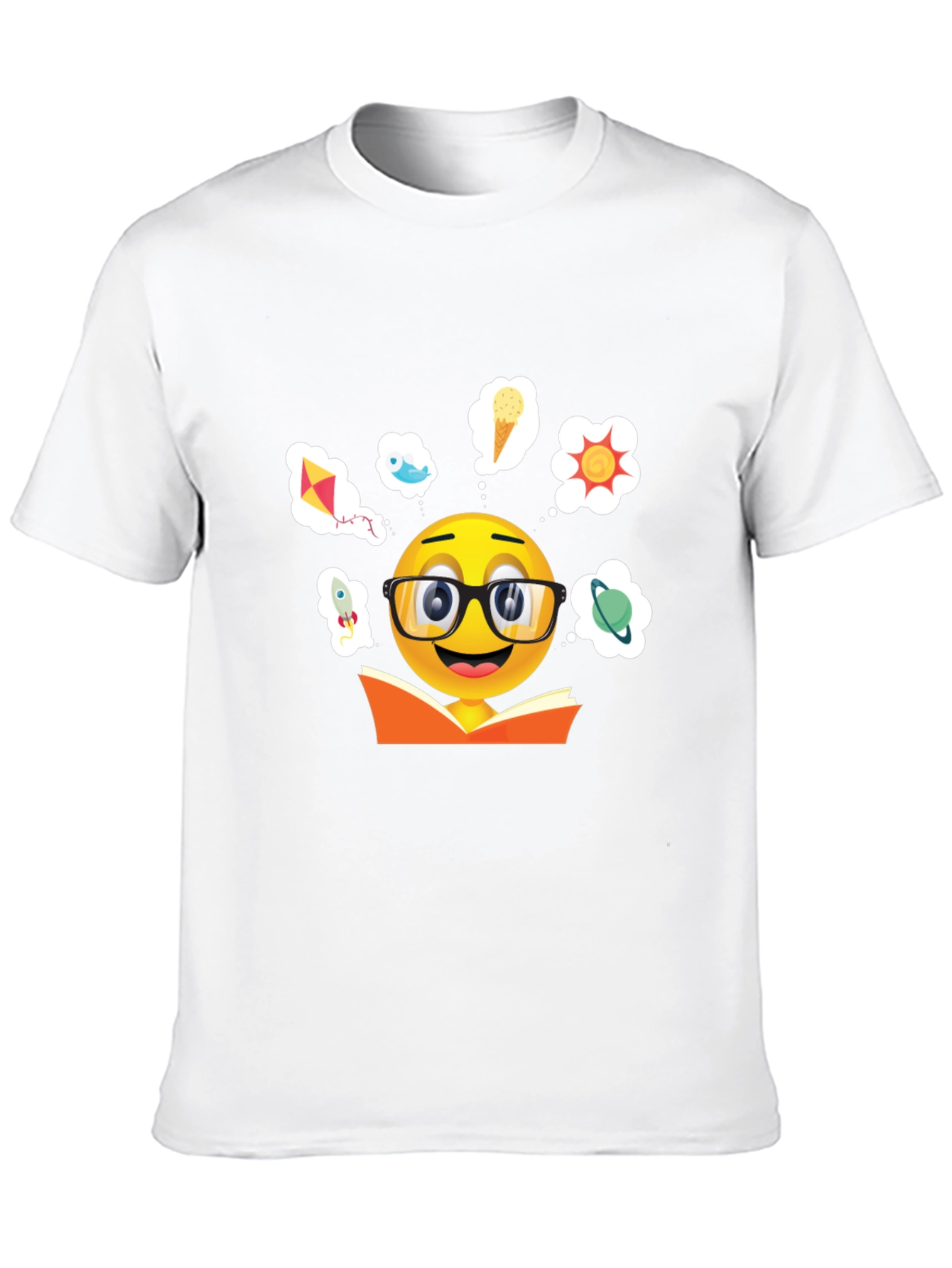 Bookworm Emoji Graphic T-Shirt