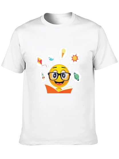 Bookworm Emoji Graphic T-Shirt
