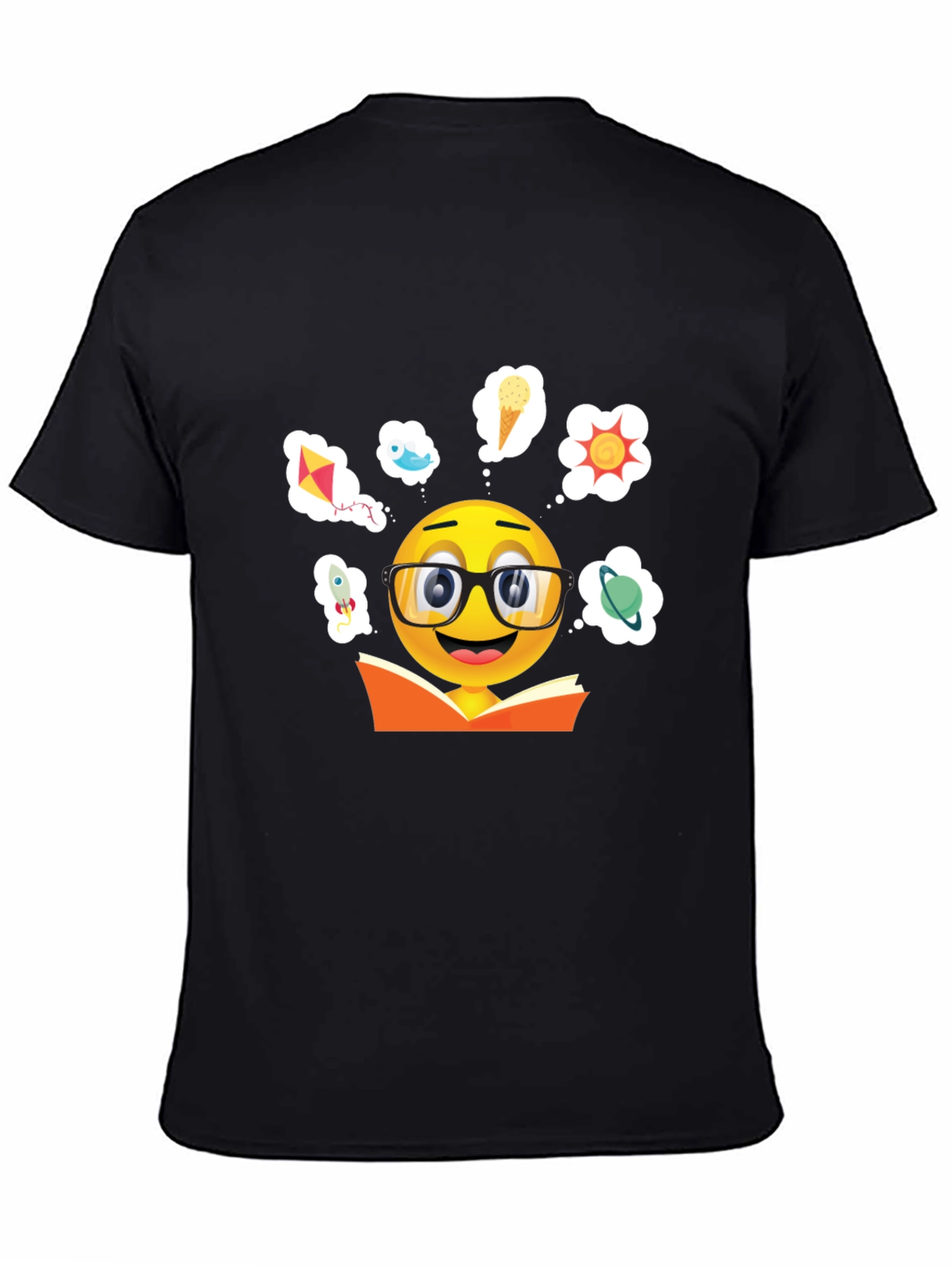 Bookworm Emoji Graphic T-Shirt
