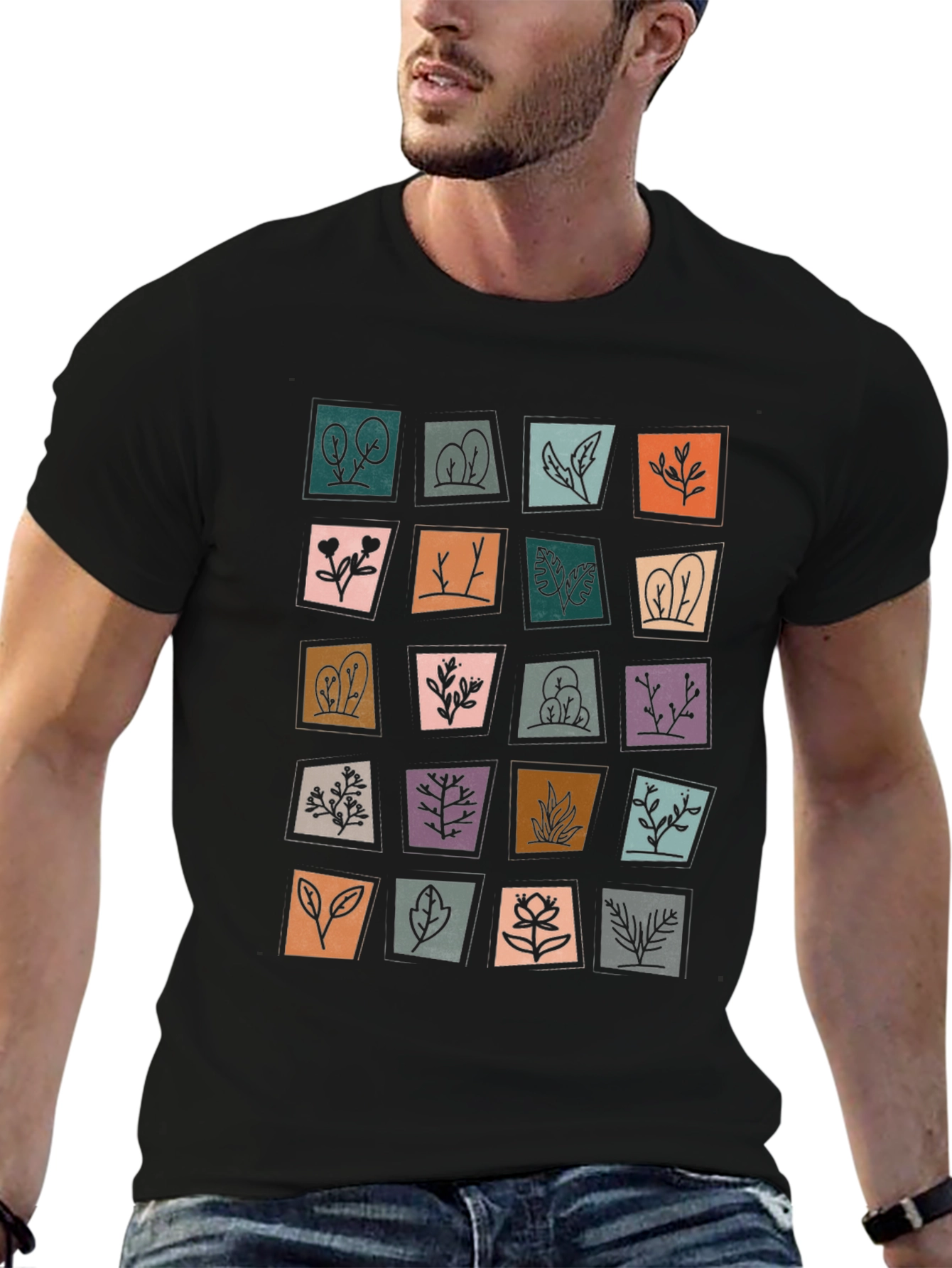 Botanical Print T-Shirt - Stylish and Unique
