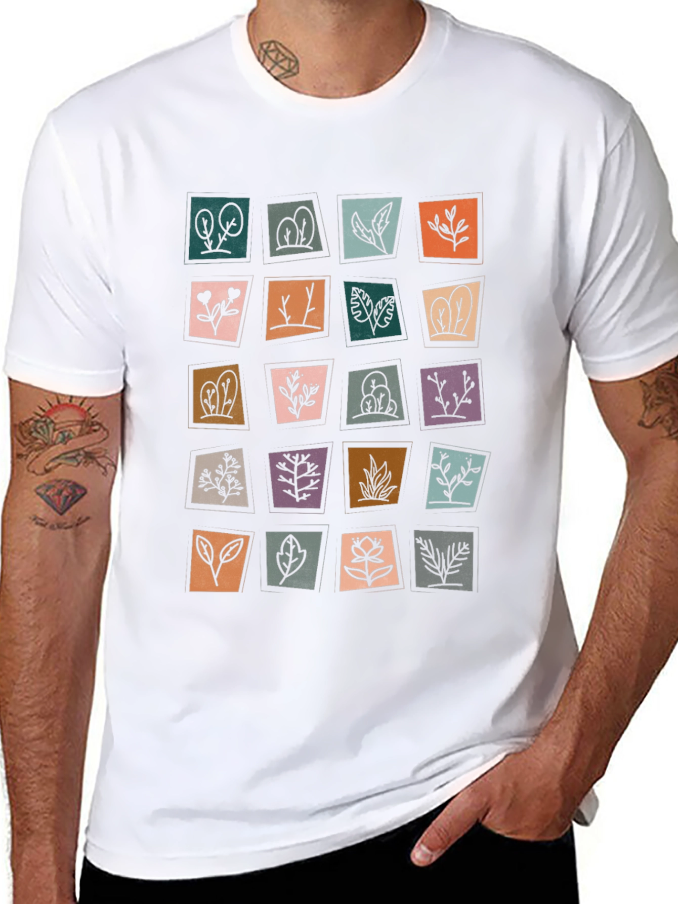Botanical Print T-Shirt - Stylish and Unique