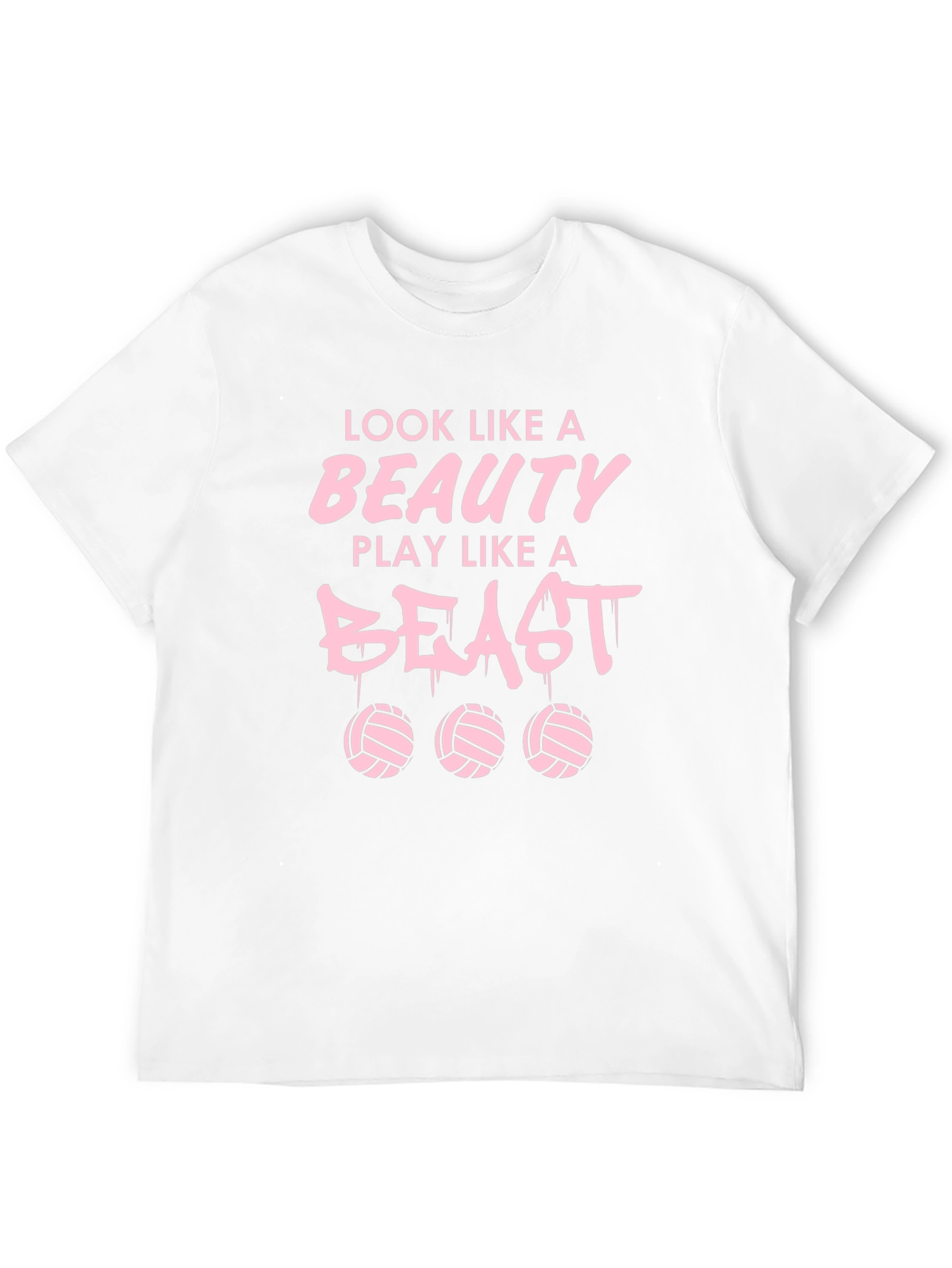 Beauty and Beast Volleyball Graphic T-Shirt
