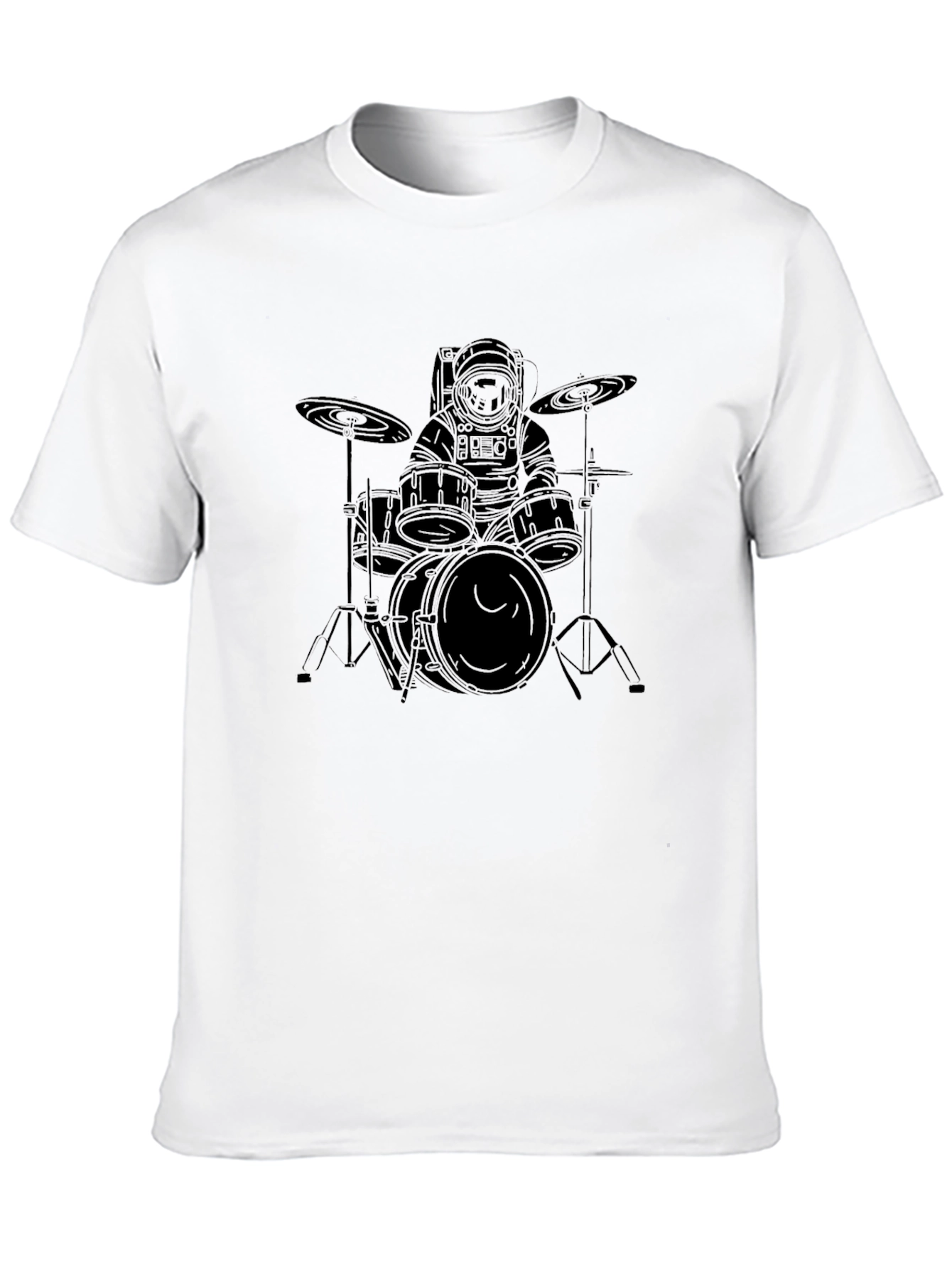 Astronaut Drummer Graphic T-Shirt