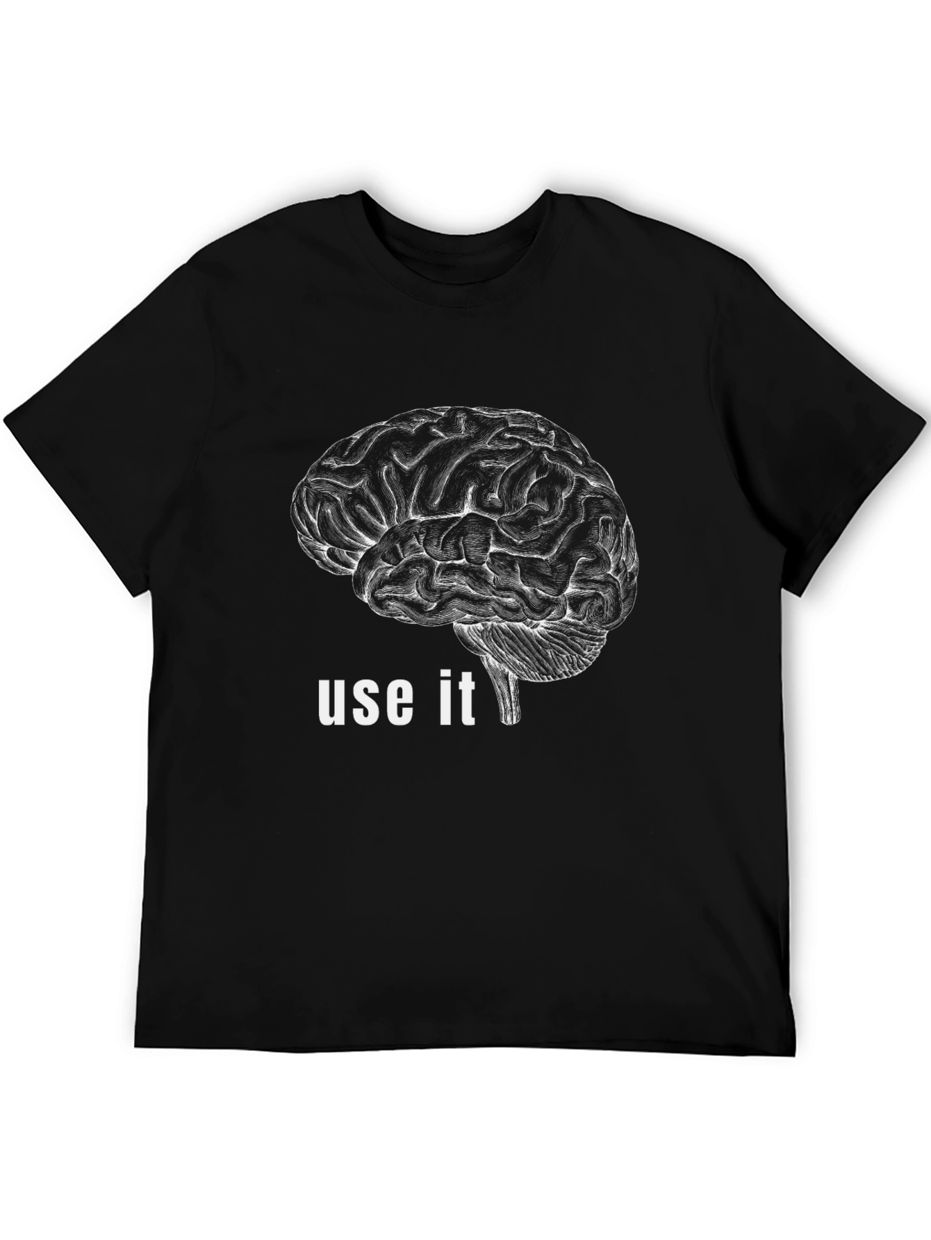 Brain Use It Graphic Tee - Black