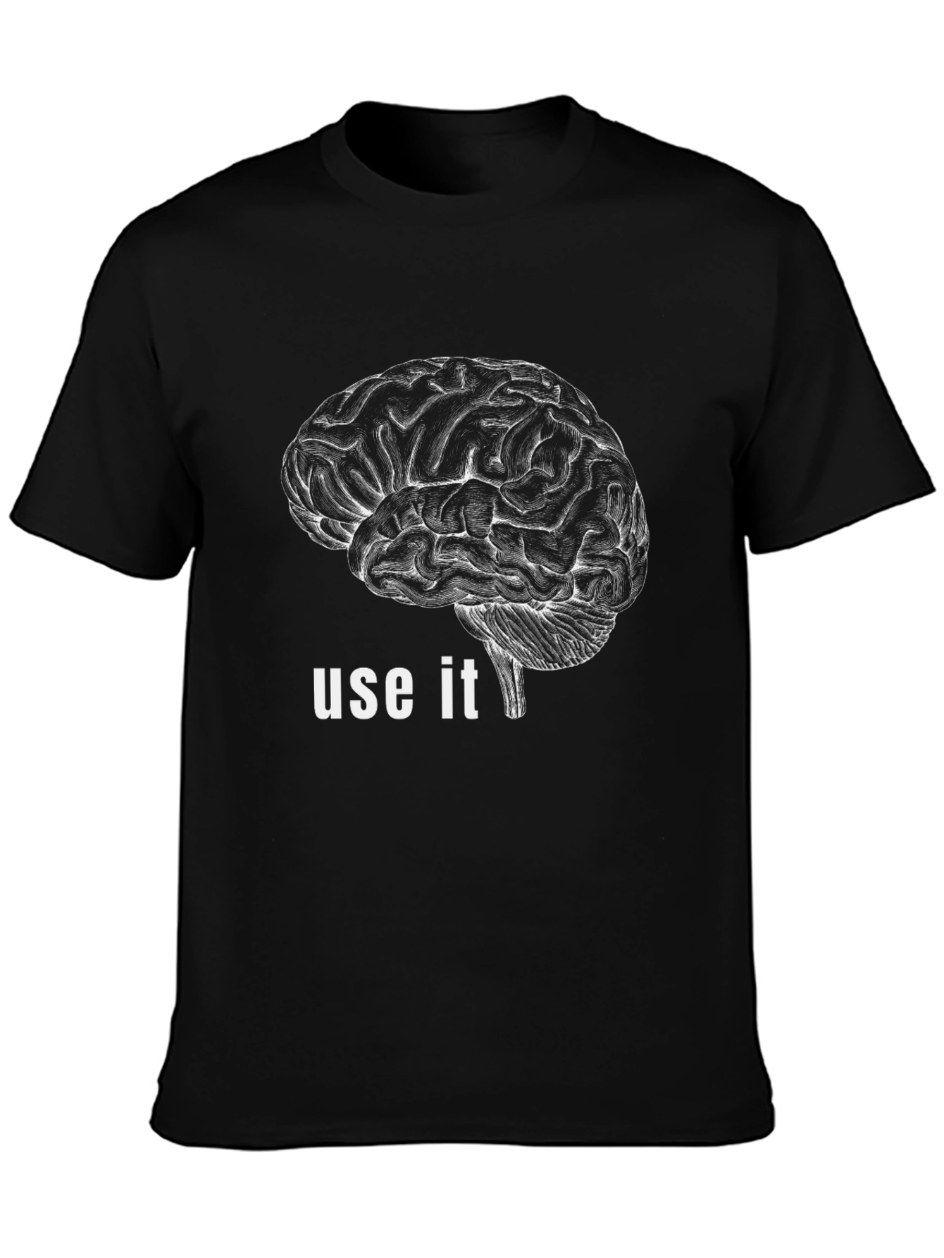 Brain Use It Graphic Tee - Black
