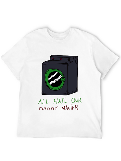 Funny Robot Master Graphic Tee - Black T-Shirt
