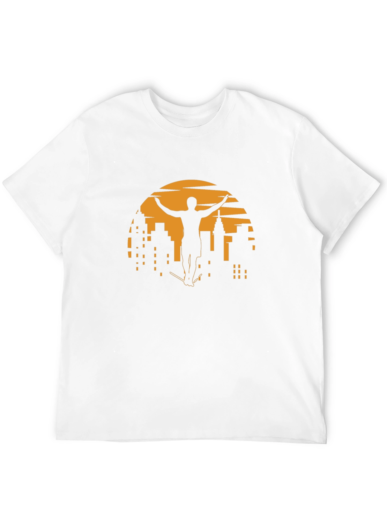 Sunset City Skateboarder Graphic Tee - Black