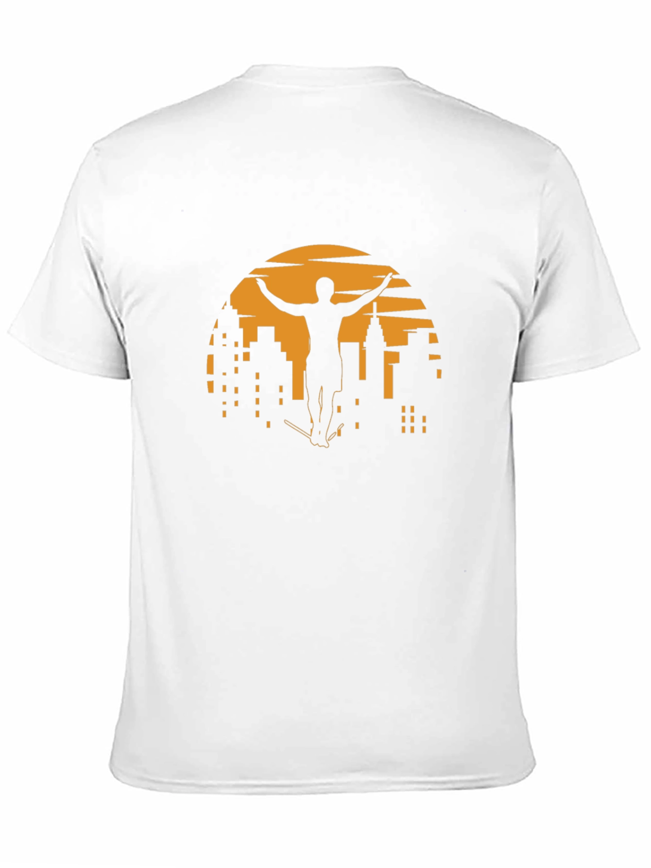 Sunset City Skateboarder Graphic Tee - Black