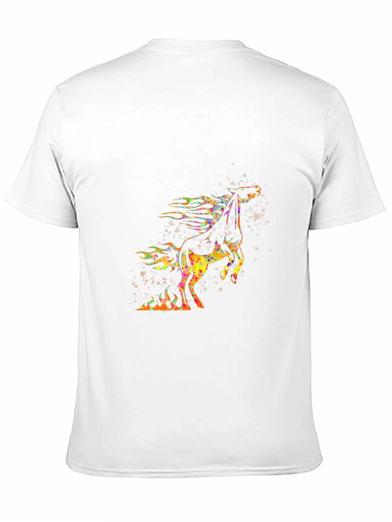 Flaming Horse Graphic T-Shirt - Bold Black Tee