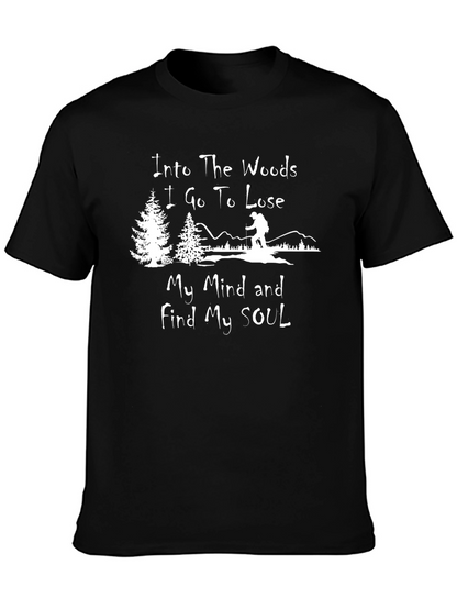 Into The Woods Black Graphic T-Shirt