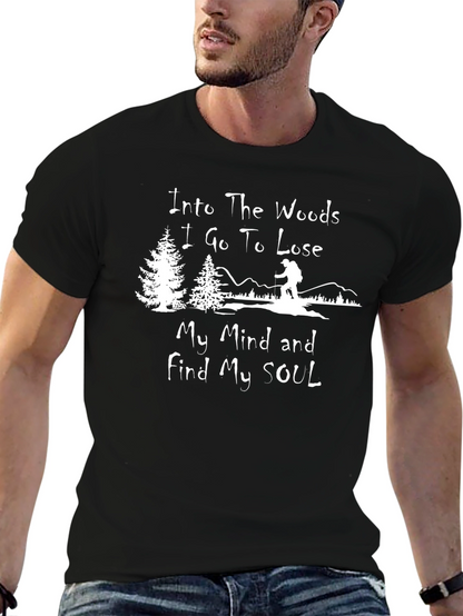 Into The Woods Black Graphic T-Shirt