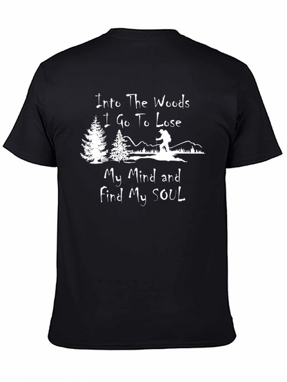 Into The Woods Black Graphic T-Shirt