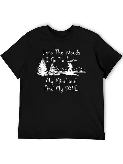 Into The Woods Black Graphic T-Shirt