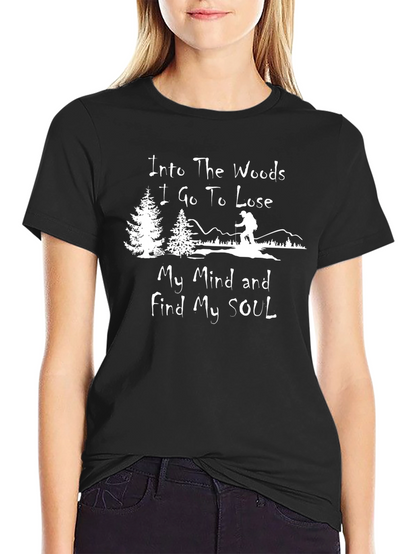 Into The Woods Black Graphic T-Shirt
