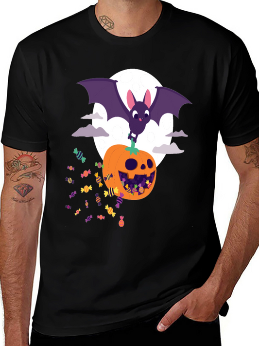 Halloween Bat & Pumpkin Candy T-Shirt