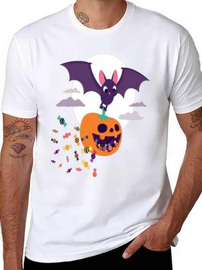 Halloween Bat & Pumpkin Candy T-Shirt