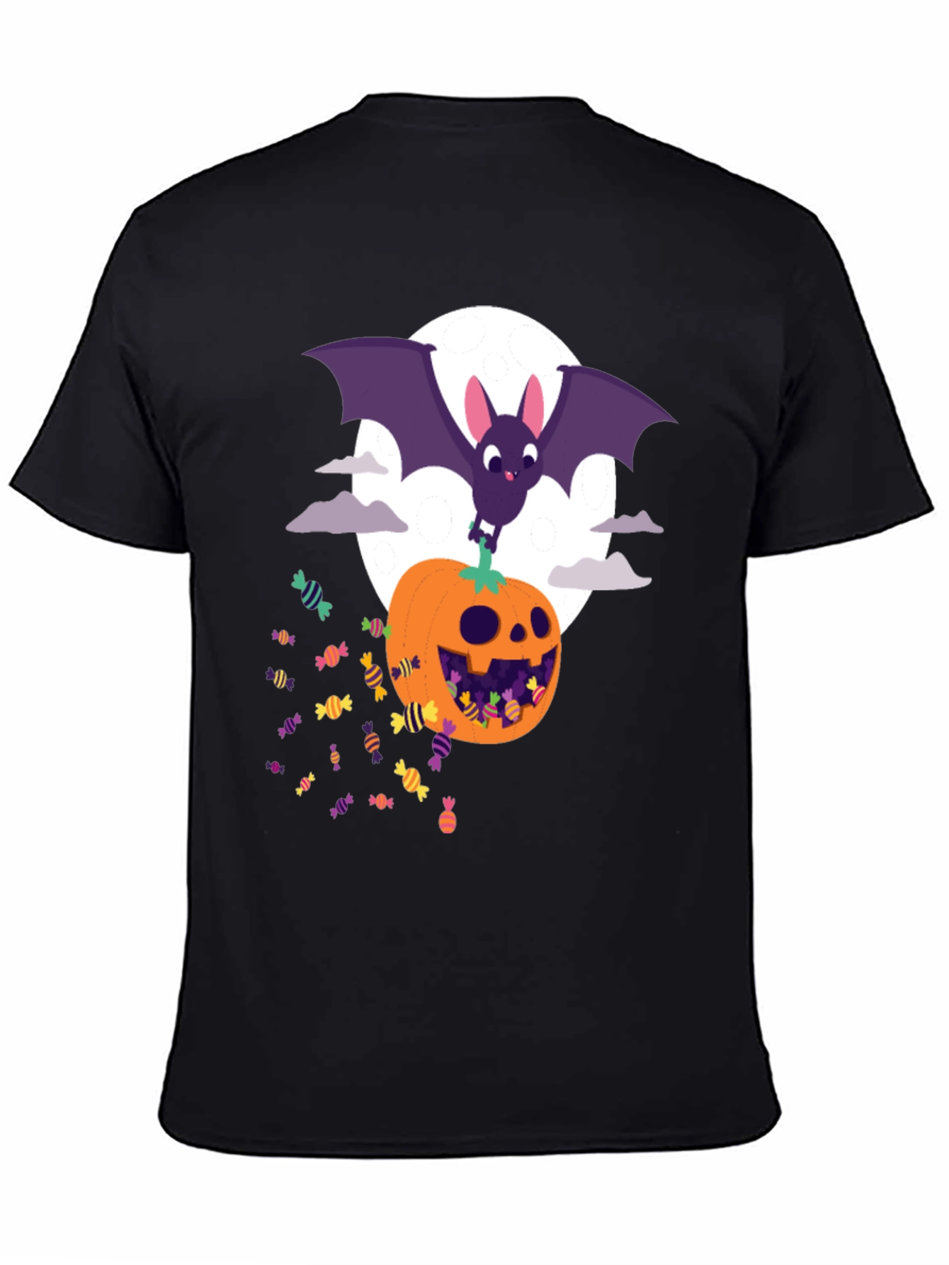 Halloween Bat & Pumpkin Candy T-Shirt