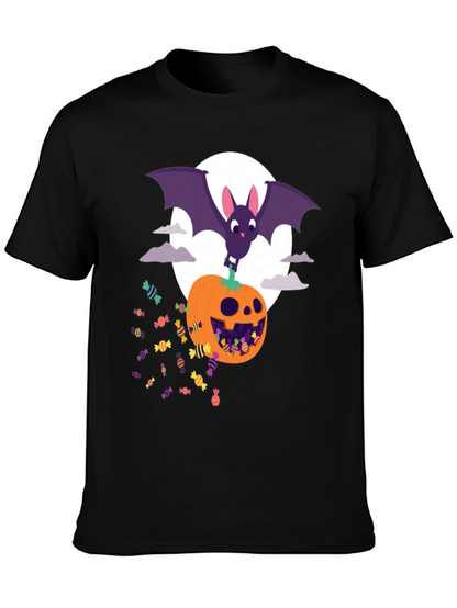 Halloween Bat & Pumpkin Candy T-Shirt