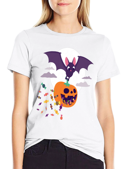 Halloween Bat & Pumpkin Candy T-Shirt
