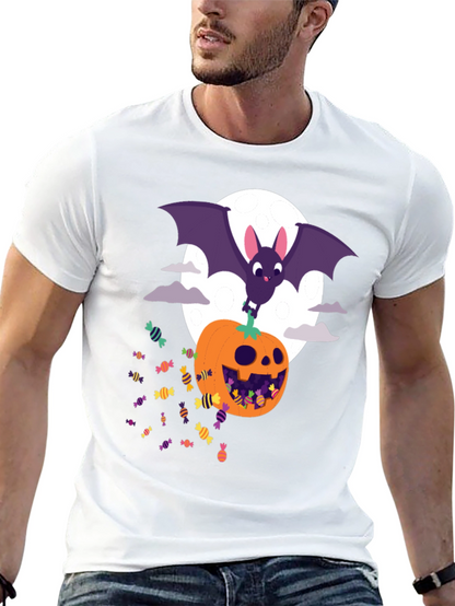 Halloween Bat & Pumpkin Candy T-Shirt